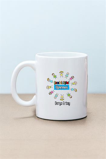 Çocuk Gelişimi Öğretmenine Hediye Beyaz Kupa Bardak
