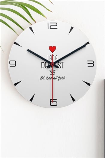 Dentist Ahşap Duvar Saati