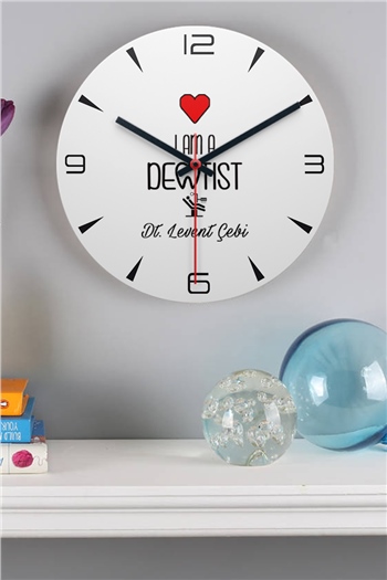 Dentist Ahşap Duvar Saati