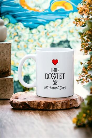 Diş Doktoruna Hediye Dentist Beyaz Kupa Bardak