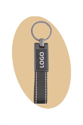 Deri Detaylı Metal Anahtarlık 5804-PETK