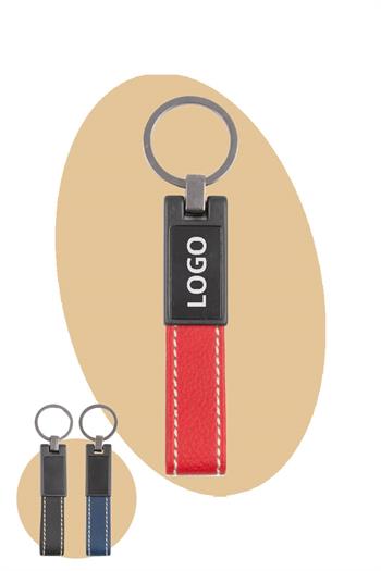 Deri Detaylı Metal Anahtarlık 5804-PETK