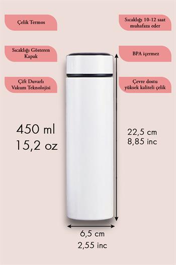 Dijital Sıcaklık Göstergeli Logolu Termos