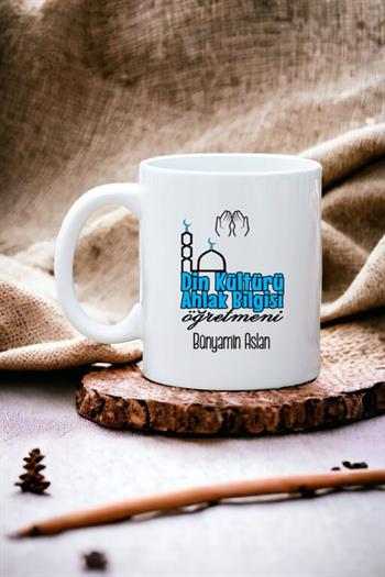 Din Kültürü Öğretmenine Hediye Beyaz Kupa Bardak