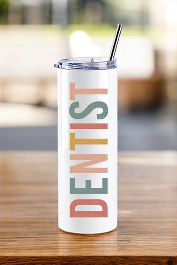 Diş Doktoruna Hediye İsim Yazılı Çelik Termos Bardak