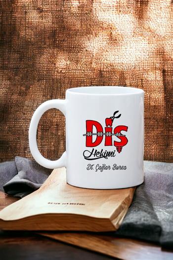 Diş Hekimine Hediye Beyaz Kupa Bardak