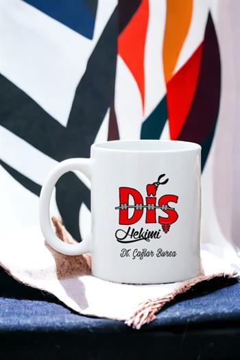 Diş Hekimine Hediye Beyaz Kupa Bardak