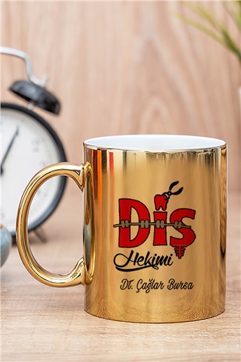 Diş Hekimi Gold - Silver Kupa Bardak