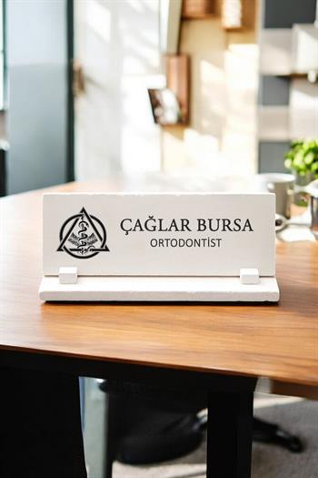 Diş Kliniğine Hediye Diş Hekimi Masa İsimliği