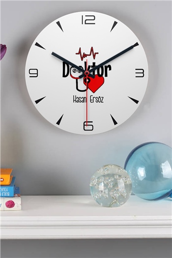 Doktor Ahşap Duvar Saati
