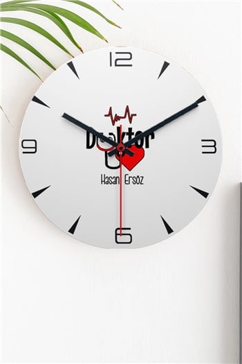 Doktor Ahşap Duvar Saati