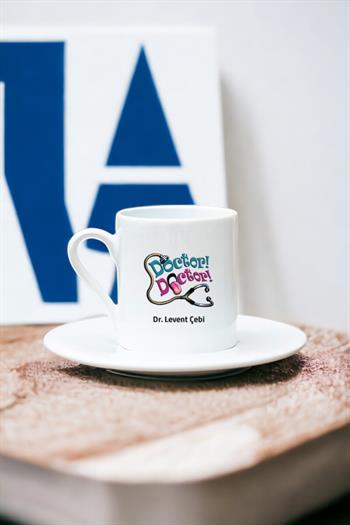 Doktor Doktor Beyaz Türk Kahvesi Fincanı