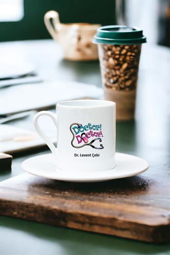 Doktor Doktor Beyaz Türk Kahvesi Fincanı