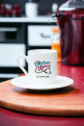 Doktor Doktor Beyaz Türk Kahvesi Fincanı