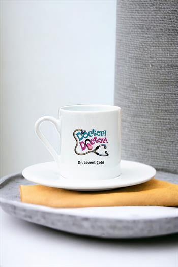 Doktor Doktor Beyaz Türk Kahvesi Fincanı