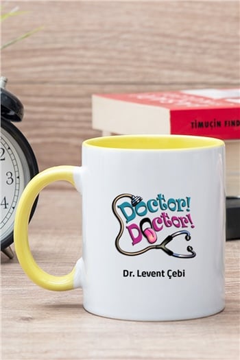 Doktor Doktor İçi Renkli Kupa Bardak