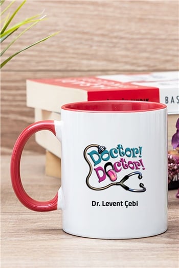 Doktor Doktor İçi Renkli Kupa Bardak
