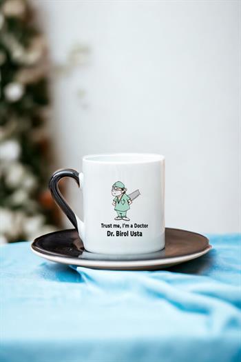 Doktor Esprili Renkli Türk Kahvesi Fincanı