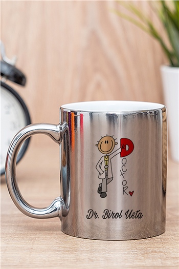 Doktor Karikatürü Gold - Silver Kupa Bardak