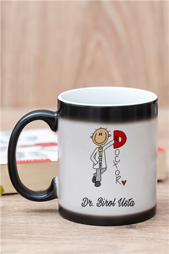 Doktor Karikatürü Sihirli Kupa Bardak