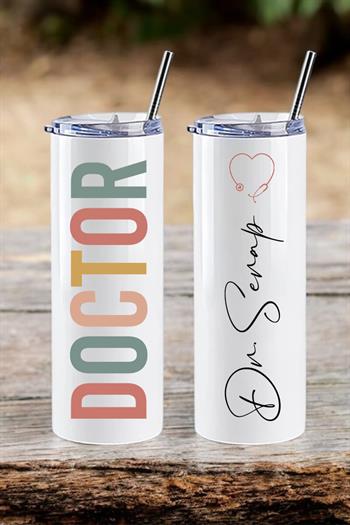 Doktora Özel Hediye Kişiye Özel Çelik Termos Bardak
