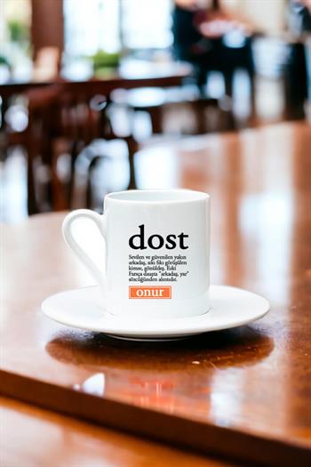 Dost Kelime Anlamı Beyaz Türk Kahvesi Fincanı