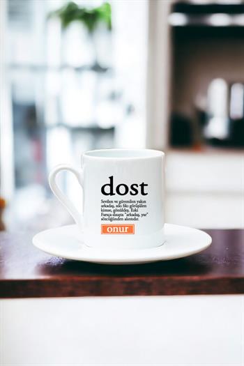 Dost Kelime Anlamı Beyaz Türk Kahvesi Fincanı
