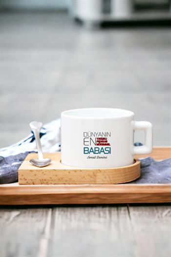 Dünyanın En İyi Babası Ahşap Altlıklı Fincan