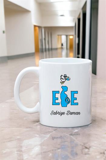 Ebeye Hediye Beyaz Kupa Bardak
