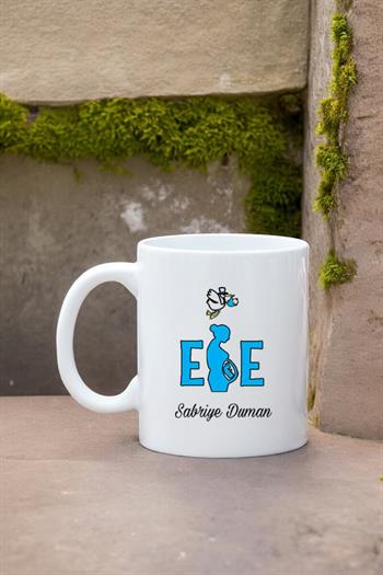 Ebeye Hediye Beyaz Kupa Bardak