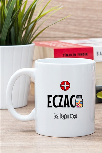 Eczacıya Hediye Beyaz Kupa Bardak