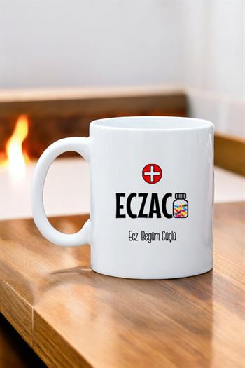 Eczacıya Hediye Beyaz Kupa Bardak