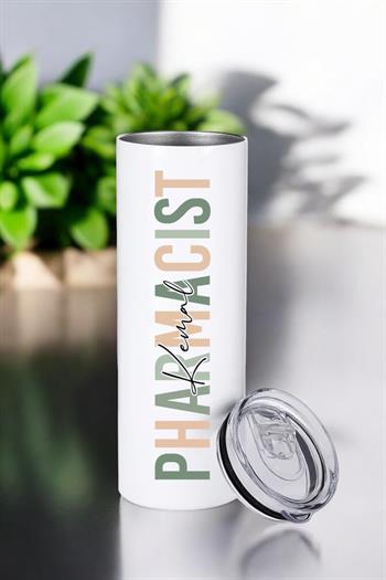 Eczacıya Hediye İsme Özel Çelik Pipetli Termos Bardak