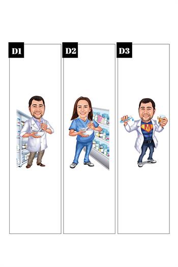 Eczacıya Hediye Kişiye Özel Eczacı Karikatürlü Kupa Bardak