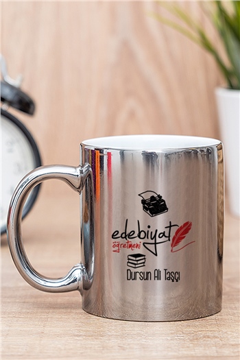 Edebiyat Öğretmeni Gold - Silver Kupa Bardak