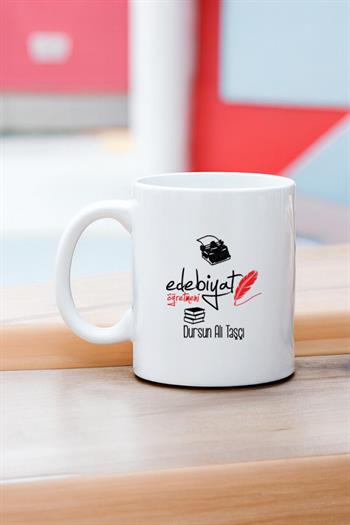 Edebiyat Öğretmenine Hediye Beyaz Kupa Bardak
