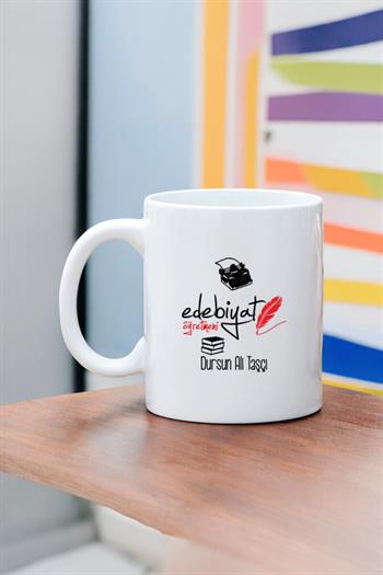 Edebiyat Öğretmenine Hediye Beyaz Kupa Bardak