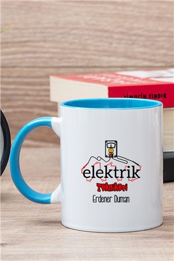 Elektrik Teknikeri İçi Renkli Kupa Bardak