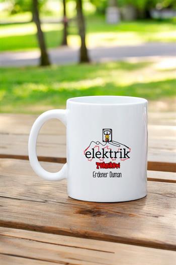 Elektrik Teknikerine Hediye Beyaz Kupa Bardak