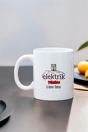Elektrik Teknikerine Hediye Beyaz Kupa Bardak