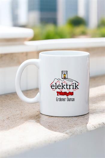Elektrik Teknisyenine Hediye Beyaz Kupa Bardak