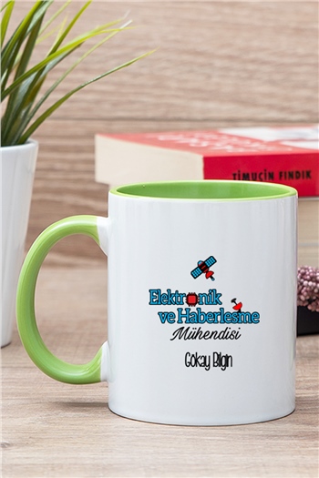 Elektronik Haberleşme Mühendisi İçi Renkli Kupa Bardak