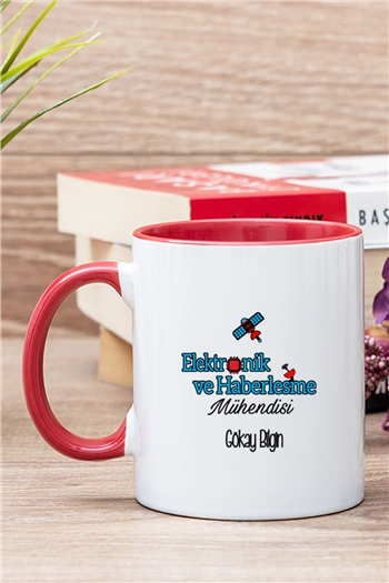Elektronik Haberleşme Mühendisi İçi Renkli Kupa Bardak
