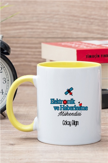 Elektronik Haberleşme Mühendisi İçi Renkli Kupa Bardak