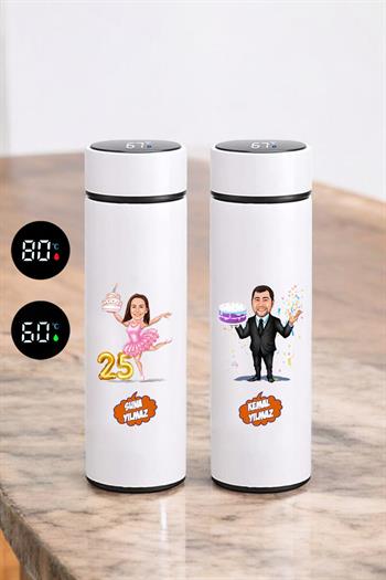 En Yakın Arkadaşa Doğum Günü Hediyesi Karikatürlü Termos