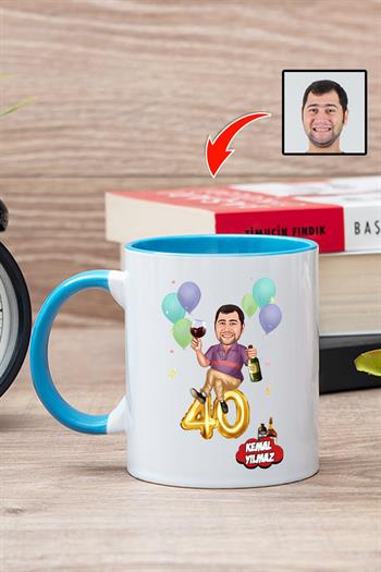 En Yakın Erkek Arkadaşa Doğum Günü Hediyesi Karikatürlü Kupa