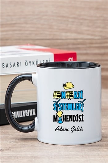 Enerji Sistemleri Mühendisi İçi Renkli Kupa Bardak