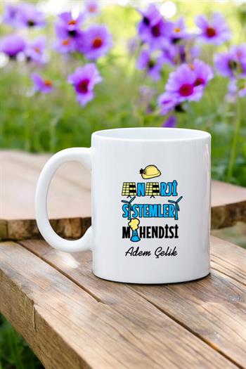 Enerji Sistemleri Mühendisine Hediye Beyaz Kupa Bardak