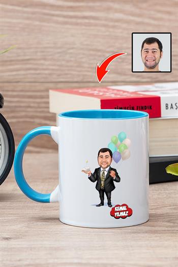 Erkeğe Doğum Günü Hediyesi Karikatürlü Kupa Bardak