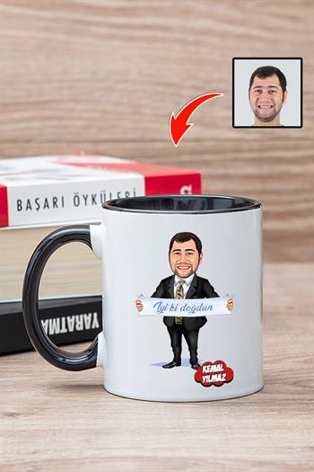 Erkeğe Doğum Günü Hediyesi Karikatürlü Kupa Bardak